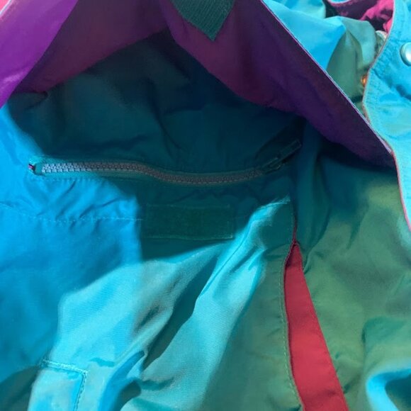 Vintage Sierra Sport Teal and Purple Shaw Cable Ski Jacket - Picture 8 of 14